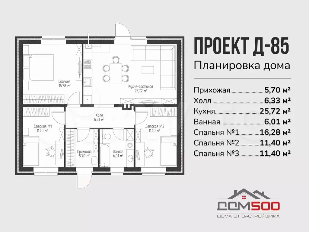 Дом 85 м на участке 8 сот. - Фото 0