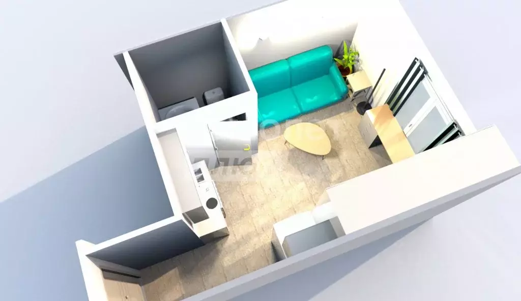 Студия Томская область, Томск Сибирская ул., 97 (14.4 м) - Фото 1