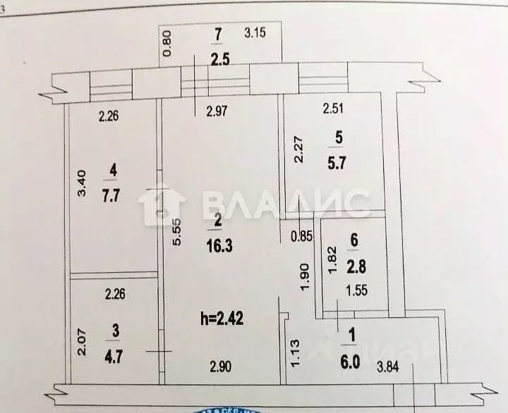 2-к кв. Башкортостан, Стерлитамак ул. Тукаева, 5А (43.2 м) - Фото 2