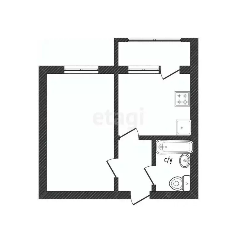 1-к кв. Костромская область, Кострома ул. Евгения Ермакова, 1к3 (37.5 ... - Фото 2