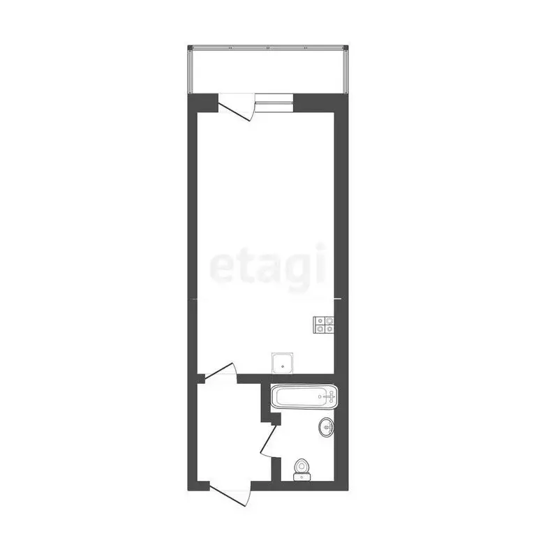 1-комнатная квартира: Томск, улица Сергея Вицмана, 37 (30 м) - Фото 1