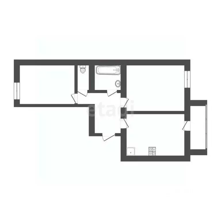 2-к кв. Омская область, Омск ул. 27-я Северная, 44/2 (68.0 м) - Фото 1