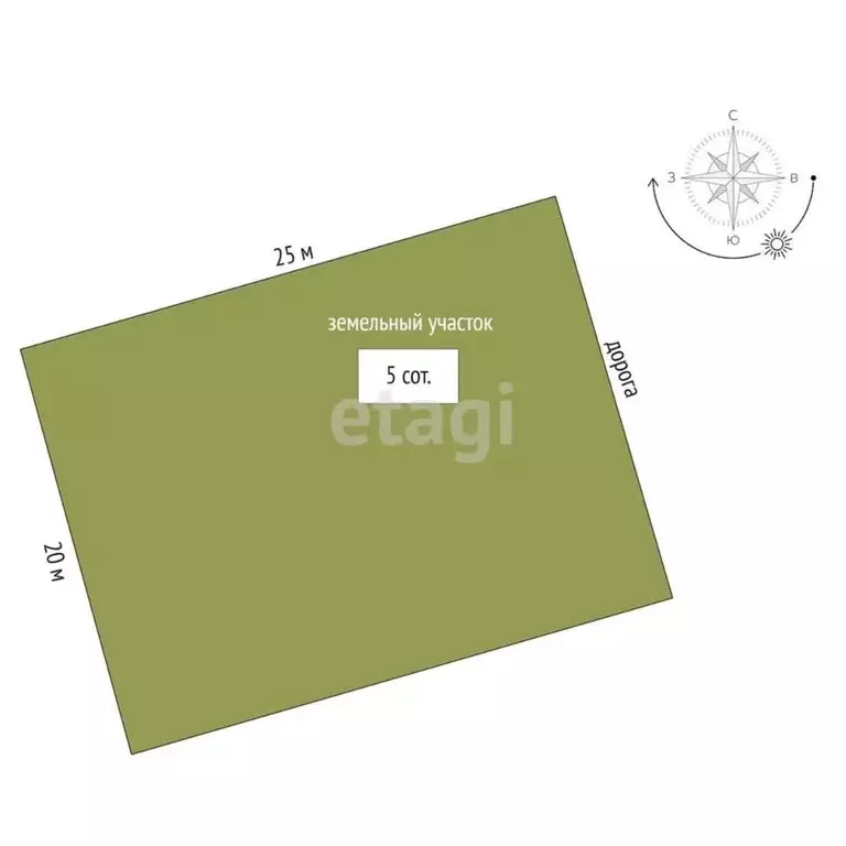 Участок в Ростовская область, Аксайский район, Ольгинская ст-ца  (5.06 ... - Фото 2