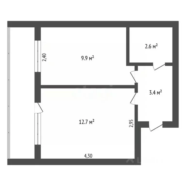 1-к кв. Амурская область, Благовещенский район, с. Чигири Центральная ... - Фото 2