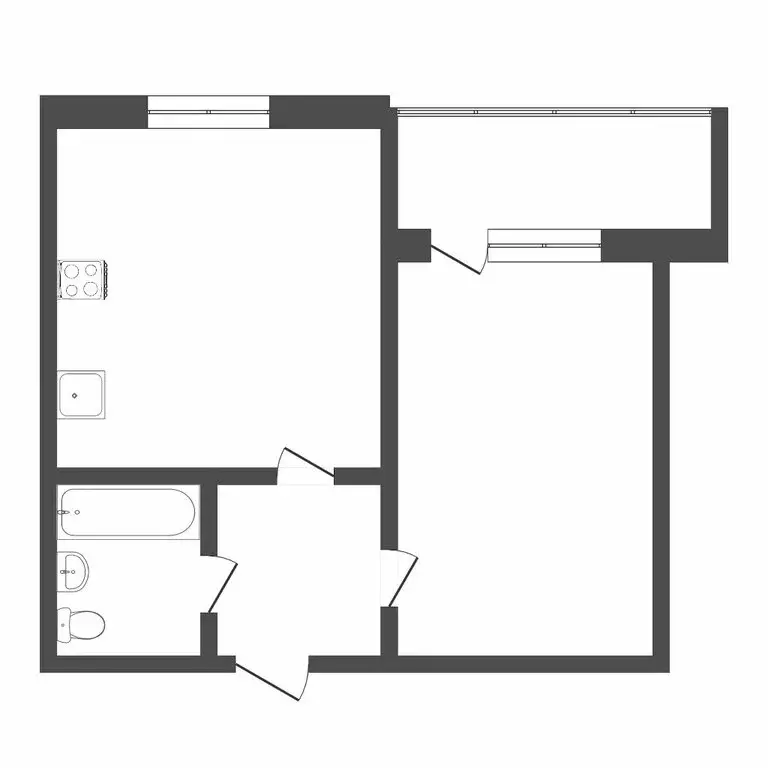 1-комнатная квартира: Тюмень, микрорайон Мыс, улица Малиновского, 5Б ... - Фото 0