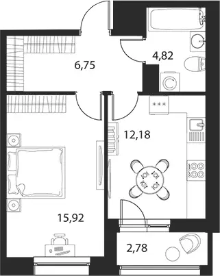 Продаётся 1-к квартира, 39.67 м - Фото 1