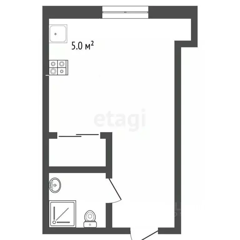 Студия Ростовская область, Ростов-на-Дону ул. Герасименко, 17/2 (23.2 ... - Фото 2