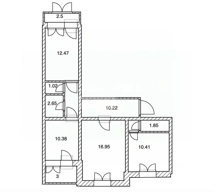 3-к кв. Ульяновская область, Ульяновск Профсоюзная ул., 40 (66.3 м) - Фото 2