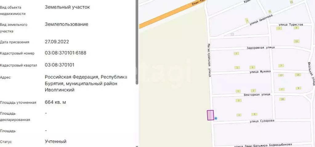 Участок в Бурятия, Иволгинский район, Нижнеиволгинское с/пос, с. ... - Фото 1