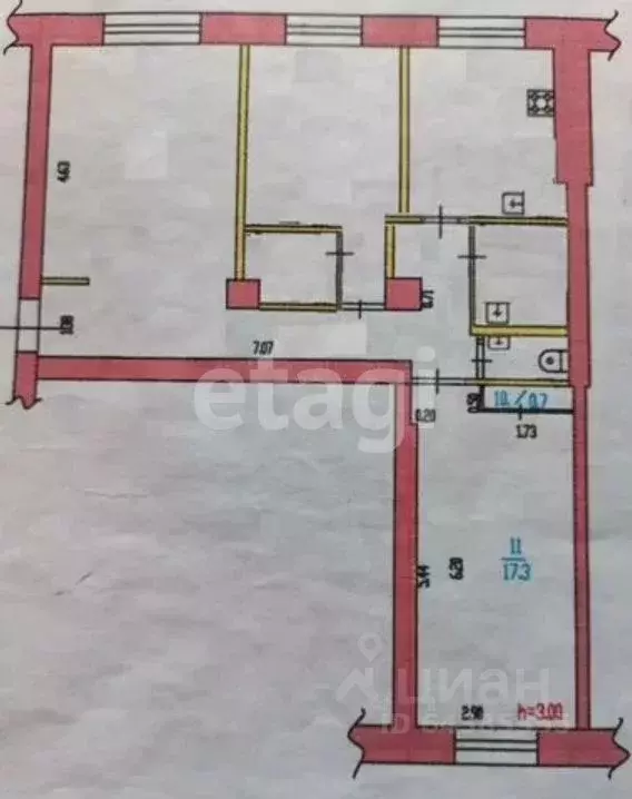 3-к кв. Алтайский край, Барнаул просп. Ленина, 53/77 (77.0 м) - Фото 2