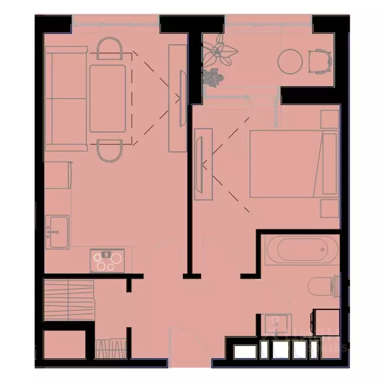 1-к кв. Приморский край, Уссурийск Кленовый парк жилой комплекс (43.3 ... - Фото 1