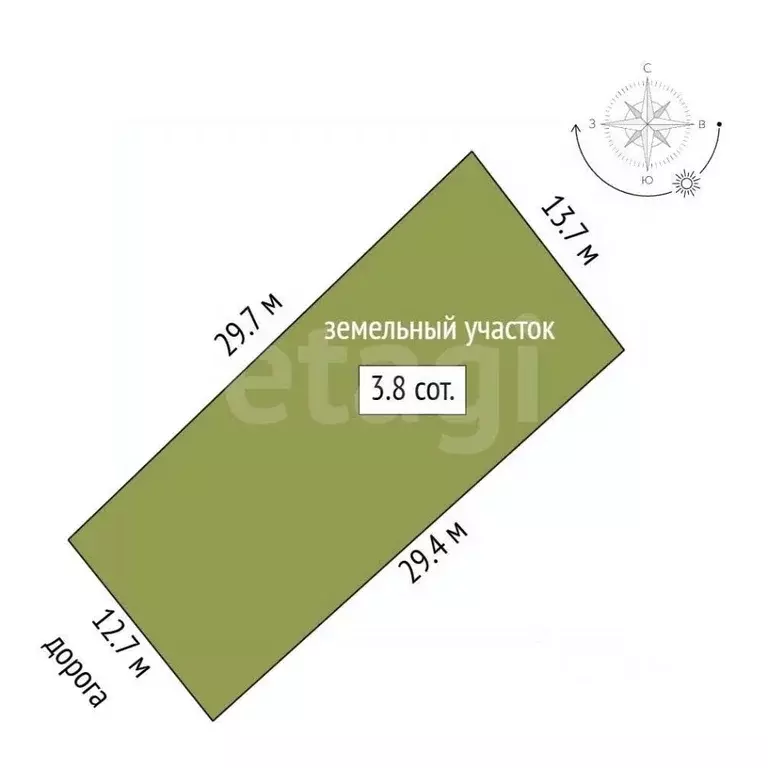 Участок в Башкортостан, Стерлитамак Мирный СНТ, пер. 4-й (8.0 сот.) - Фото 2