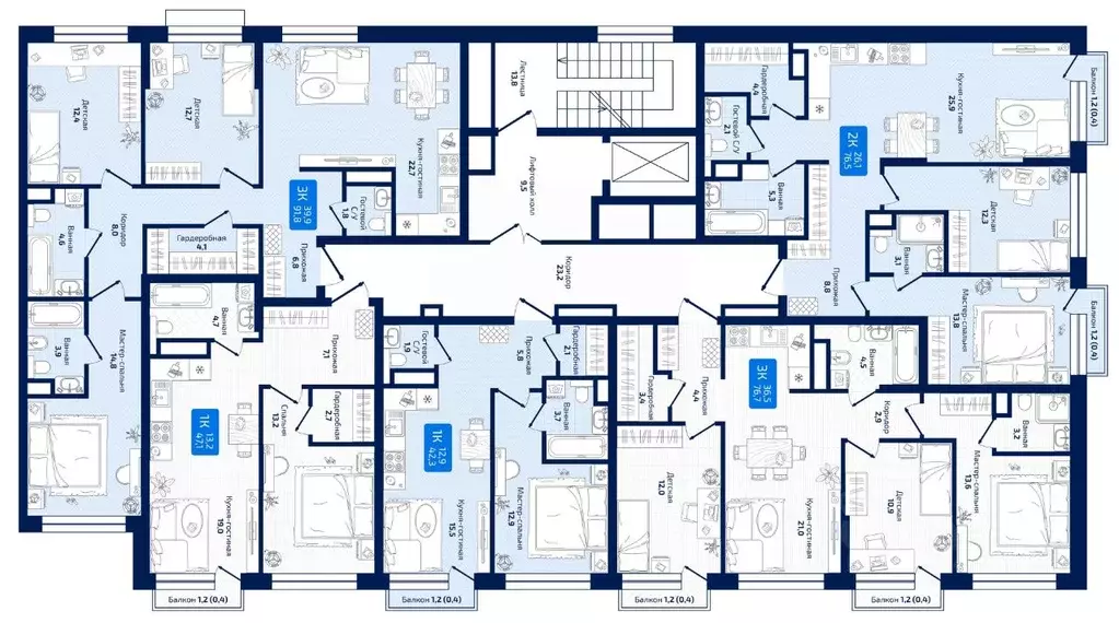 1-к кв. Самарская область, Самара ул. 8-я Радиальная, 31 (47.1 м) - Фото 2