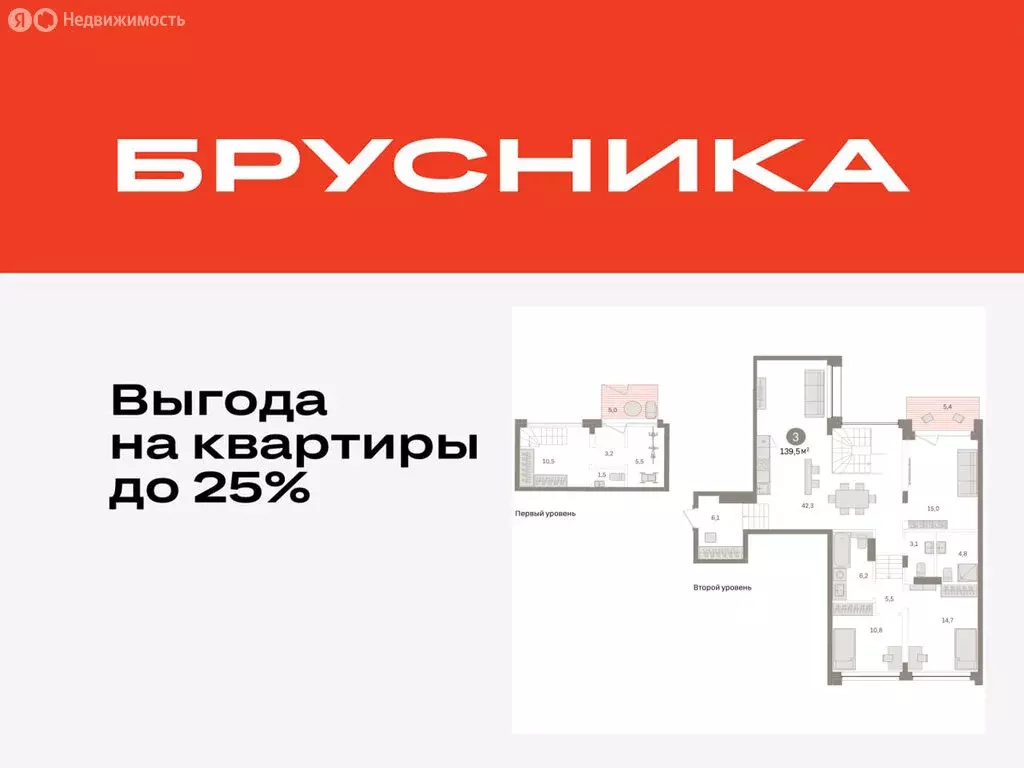 3-комнатная квартира: Тюмень, улица Муравленко, 9/2 (139.54 м) - Фото 0