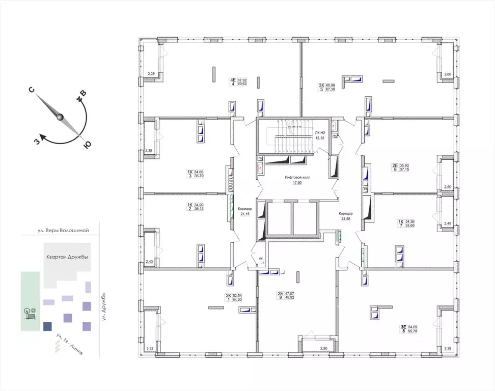 2-к кв. Кемеровская область, Кемерово ул. 1-я Линия, 24 (47.6 м) - Фото 2
