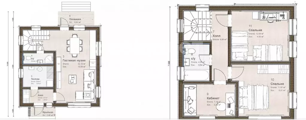 Коттедж в Московская область, Подольск городской округ, д. Пузиково  ... - Фото 2