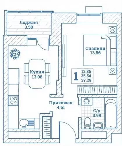 1-к кв. Московская область, Щелково городской округ, Монино пгт ул. ... - Фото 2