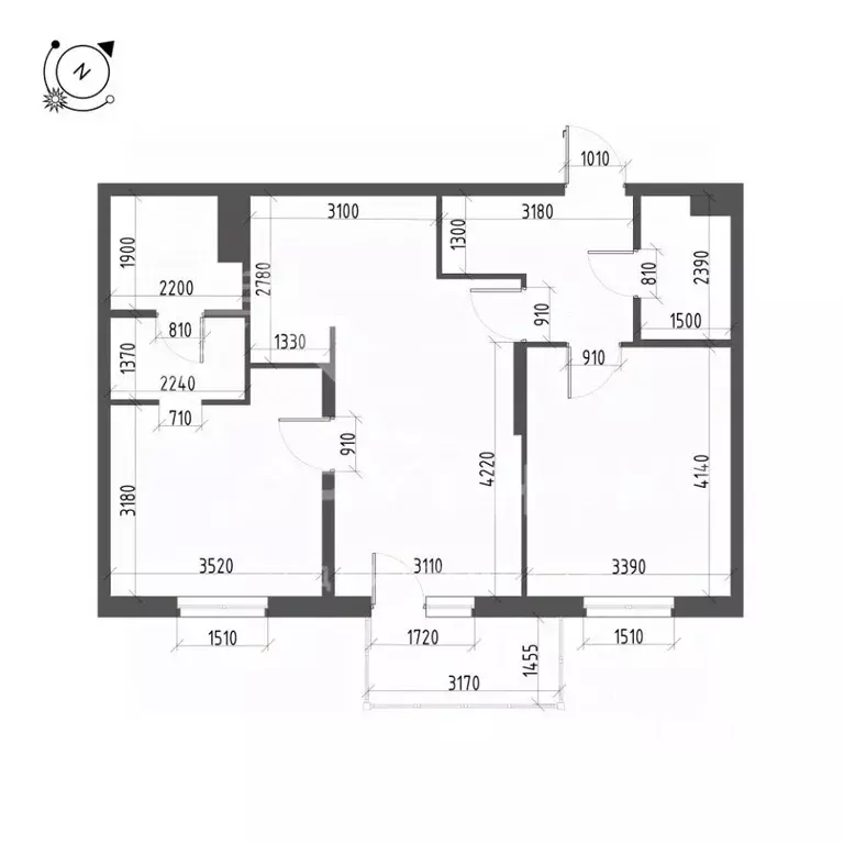 2-к кв. Свердловская область, Екатеринбург ул. Машинная, 31И (63.9 м) - Фото 2