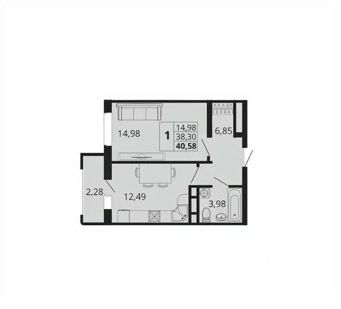 1-к кв. Краснодарский край, Краснодар пос. Знаменский, Родные Просторы ... - Фото 1