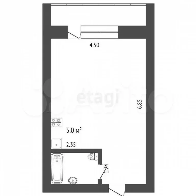 Квартира-студия, 30 м, 8/9 эт. - Фото 0