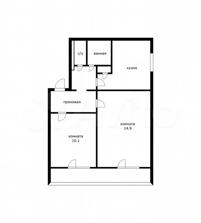 2-к. квартира, 50 м, 8/12 эт. - Фото 0