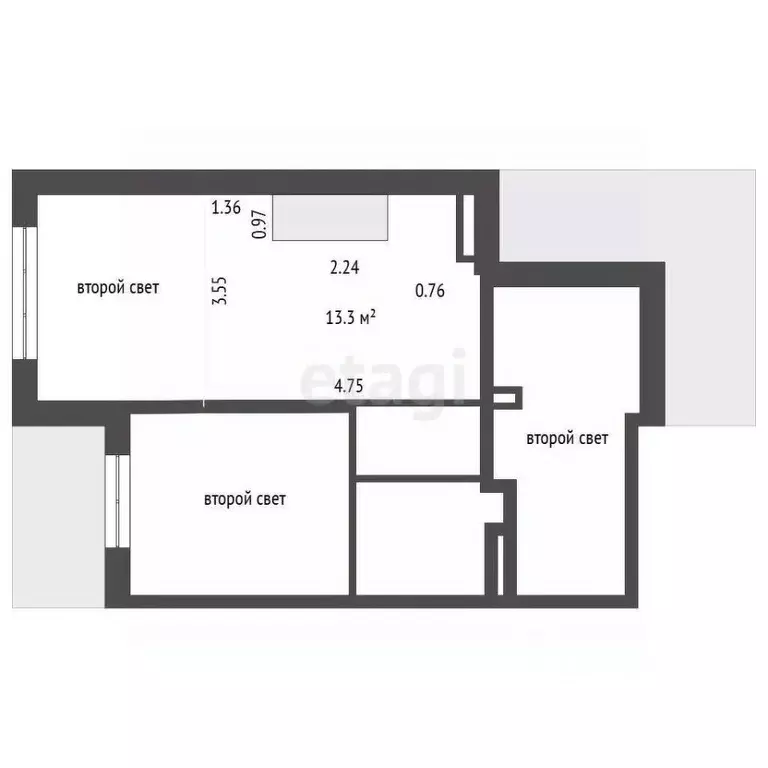 2-к кв. Санкт-Петербург Поселок Лисий НОС, ул. Ивановская, 10 (66.4 м) - Фото 2