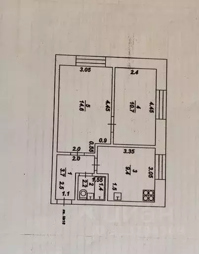 2-к кв. Башкортостан, Давлеканово ул. Беляева, 10 (41.0 м) - Фото 0