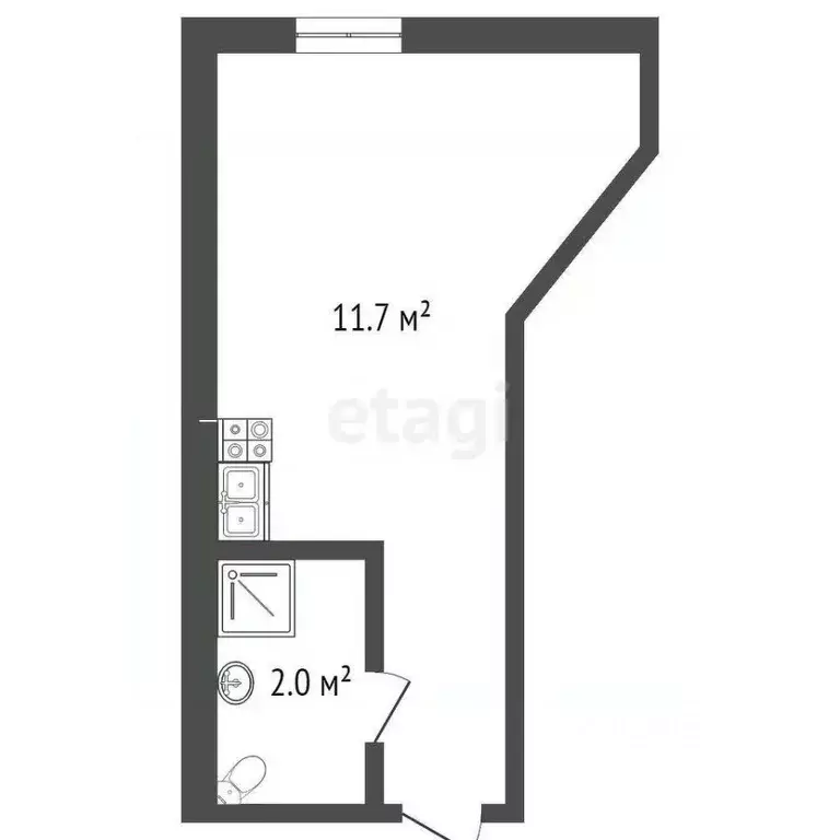 Студия Санкт-Петербург Фурштатская ул., 2/12 (16.2 м) - Фото 1