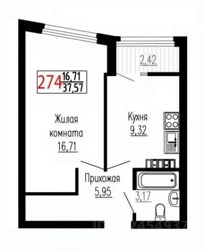 1-к кв. Свердловская область, Екатеринбург ул. Лыжников, 3 (37.5 м) - Фото 1