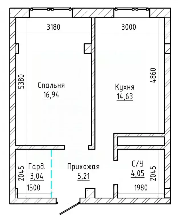 1-к кв. Кабардино-Балкария, Нальчик Кабардинская ул. (44.4 м) - Фото 2