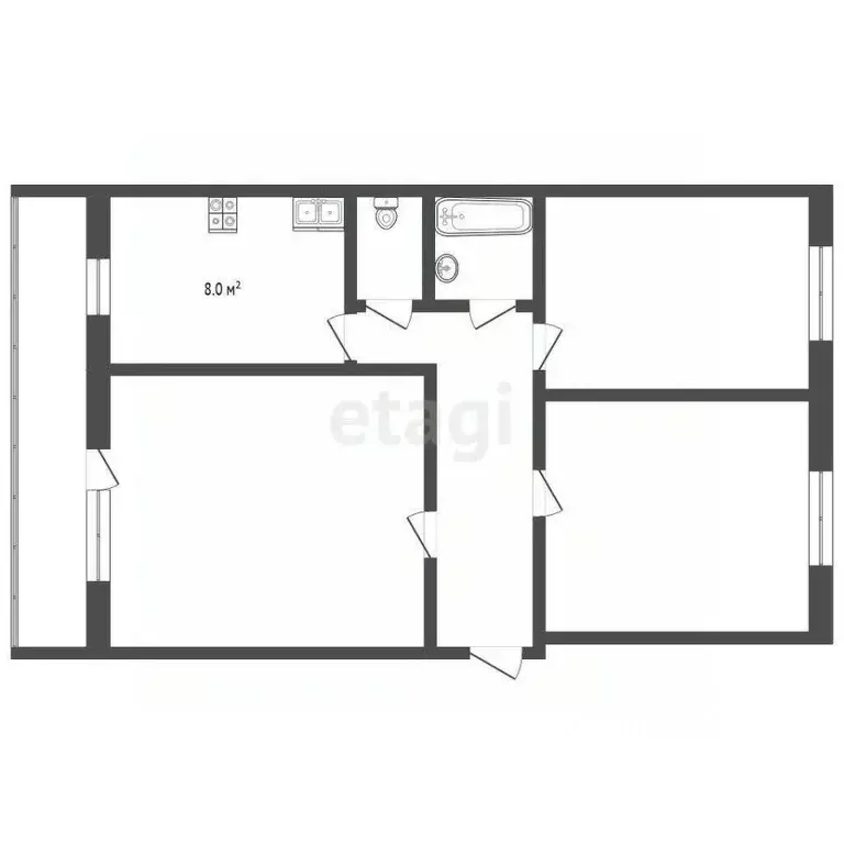 3-к кв. Московская область, Пушкино Писаревская ул., 15 (60.1 м) - Фото 1