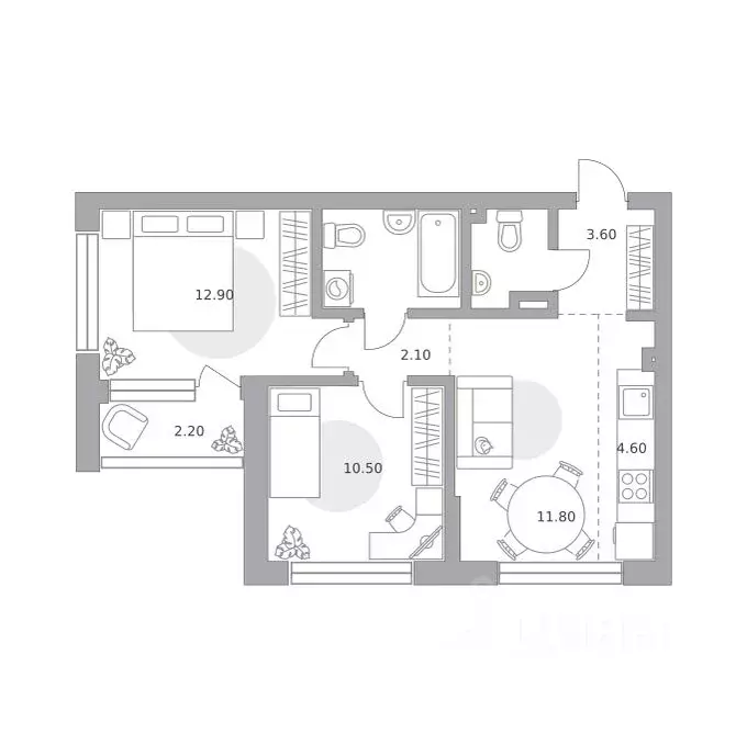 3-к кв. Башкортостан, Уфа Зеленая Роща жилрайон, Лесная Симфония жилой ... - Фото 0