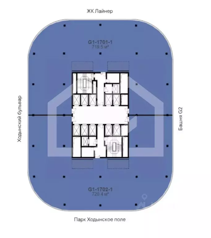 Помещение свободного назначения в Москва Ходынский бул., 20А/2 (726 м) - Фото 2