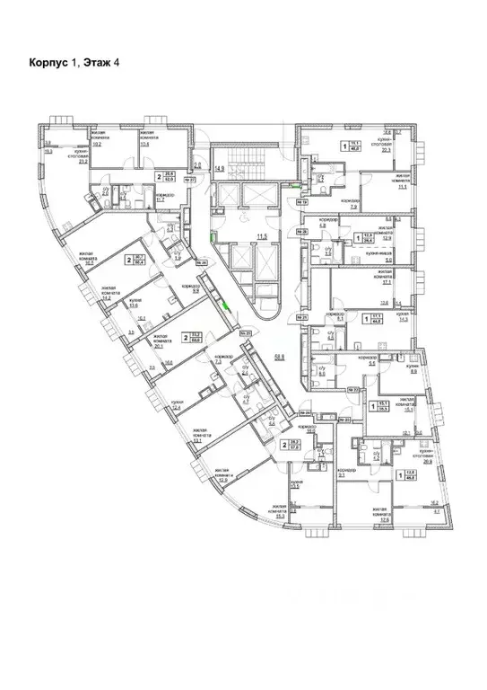 2-к кв. Нижегородская область, Нижний Новгород ул. Ванеева (60.4 м) - Фото 1