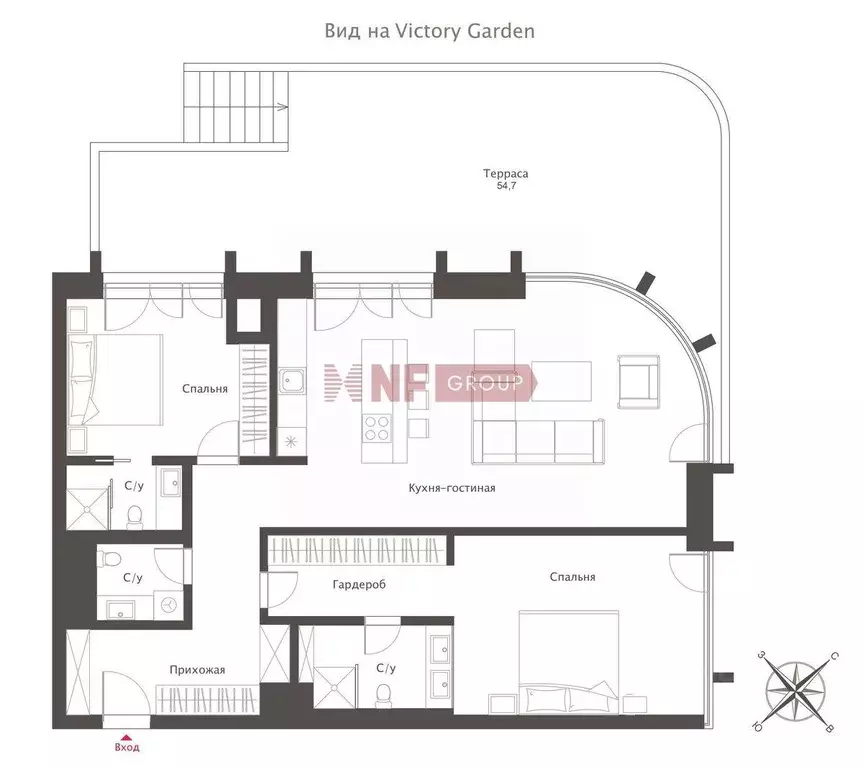 Квартира, 3 комнаты, 102.6 м - Фото 2