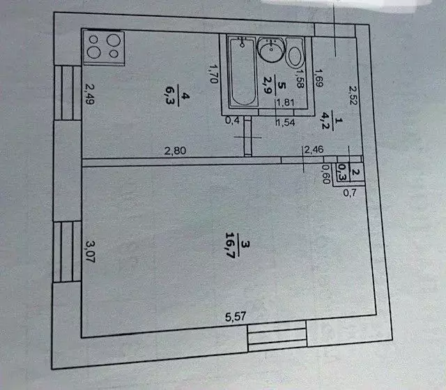 1-к кв. Белгородская область, Алексеевка ул. Маяковского (30.4 м) - Фото 2
