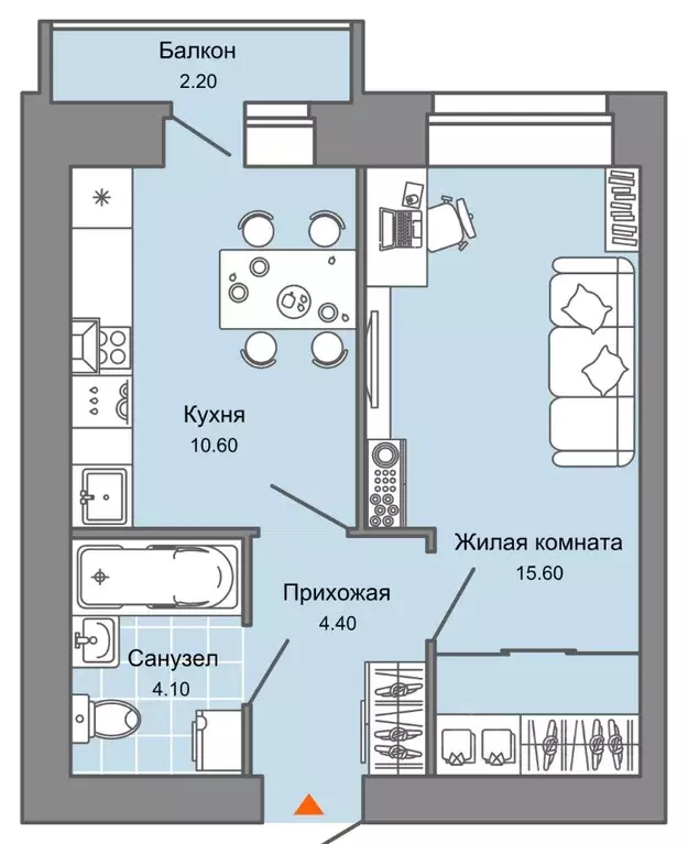 1-к кв. Пермский край, Пермь ул. Дзержинского, 31Б (35.0 м) - Фото 2