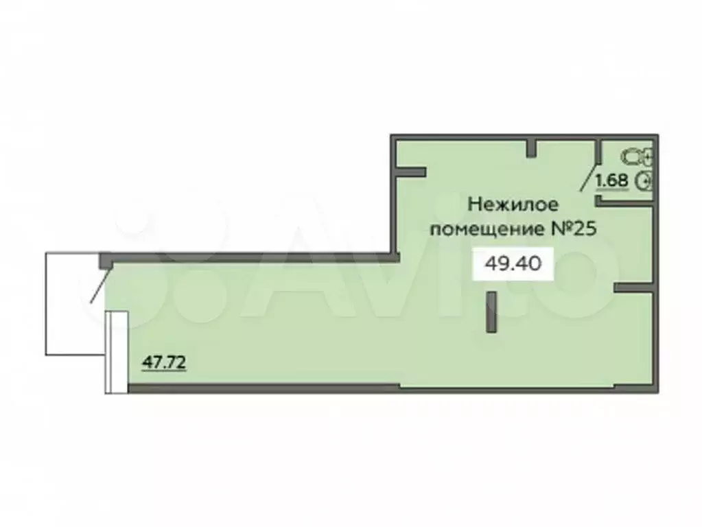 Продам помещение свободного назначения, 49.4 м - Фото 0