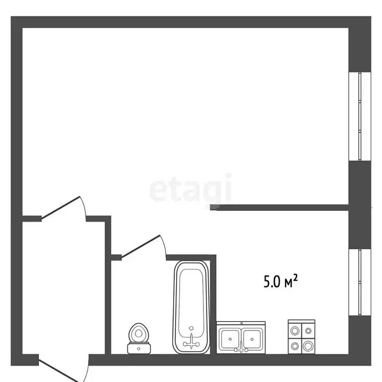 Квартира-студия: Челябинск, улица Савина, 13 (18.5 м) - Фото 1
