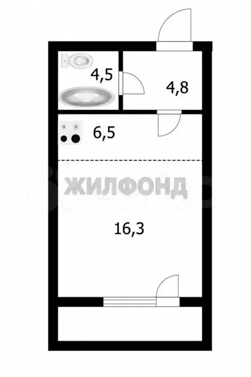 1-к. квартира, 31,5 м, 22/25 эт. - Фото 0