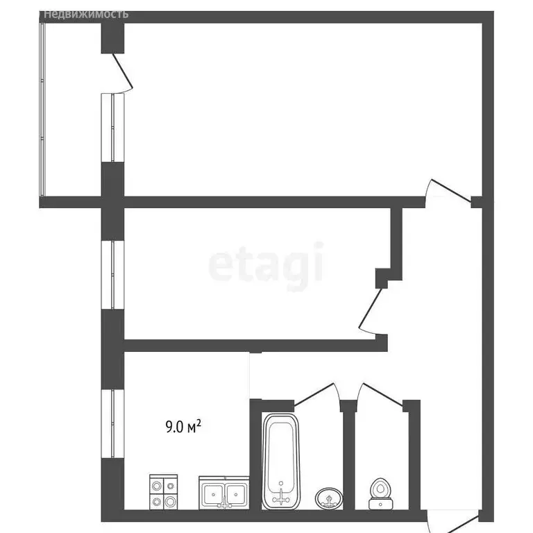 2-комнатная квартира: Усинск, Пионерская улица, 5 (47.4 м) - Фото 1