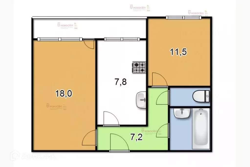 Продаётся 2-к квартира, 48 м - Фото 1