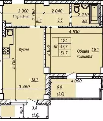 1-к кв. Новосибирская область, Новосибирск Затулинский жилмассив, ул. ... - Фото 1