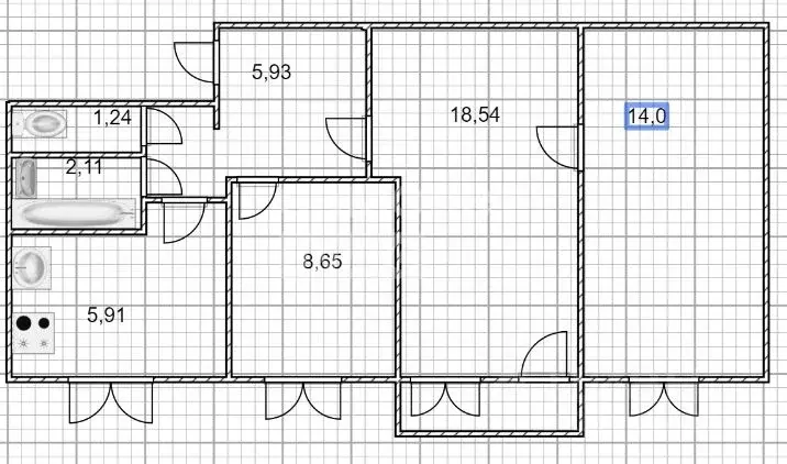 3-к кв. Ульяновская область, Ульяновск ул. Варейкиса, 9 (57.89 м) - Фото 1