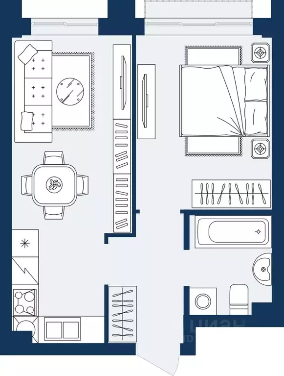 1-к кв. Дагестан, Махачкала Ипподром мкр,  (36.53 м) - Фото 1