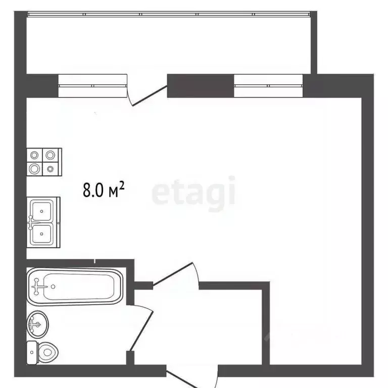 1-к кв. Саха (Якутия), Якутск ул. Лермонтова, 152А (32.8 м) - Фото 2