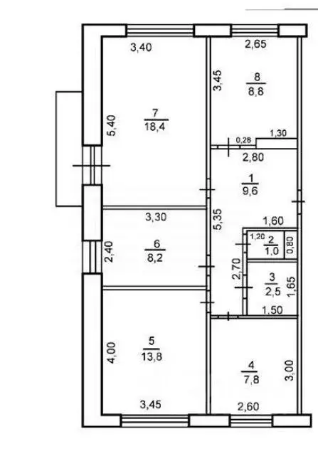 4-к кв. Оренбургская область, Оренбург Центральная ул., 3/1 (70.1 м) - Фото 2