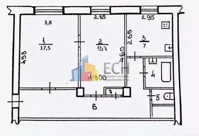 2-к кв. Тульская область, Тула ул. Металлургов, 39 (54.7 м) - Фото 2
