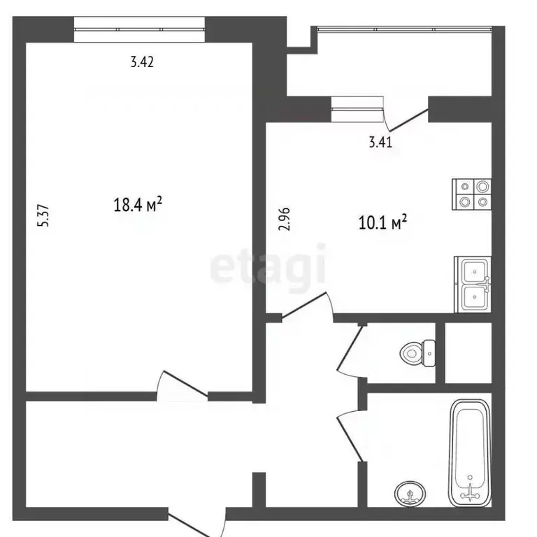 1-к кв. Московская область, Химки Совхозная ул., 16 (43.7 м) - Фото 2