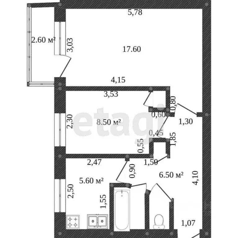 2-к кв. Тюменская область, Ишим ул. Одоевского (39.2 м) - Фото 1